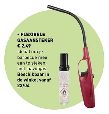 Promoties Flexibele gasaansteker - Huismerk - Lidl - Geldig van 18/03/2019 tot 04/05/2019 bij Lidl