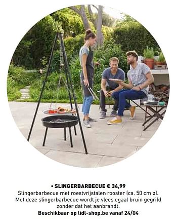 Promoties Slingerbarbecue - Huismerk - Lidl - Geldig van 18/03/2019 tot 04/05/2019 bij Lidl