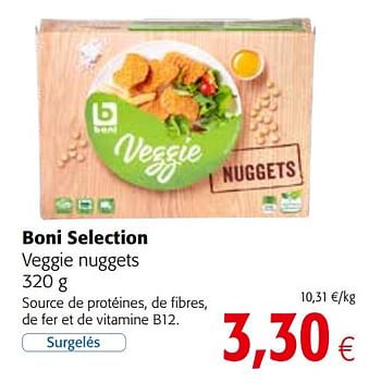 Promotions Boni selection veggie nuggets - Boni - Valide de 13/03/2019 à 26/03/2019 chez Colruyt