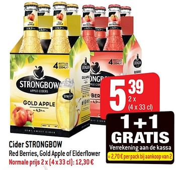 Promoties Cider strongbow - Strongbow - Geldig van 13/03/2019 tot 09/04/2019 bij Smatch
