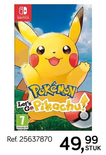 Promoties Pokemon pikachu - Nintendo - Geldig van 19/03/2019 tot 16/04/2019 bij Supra Bazar