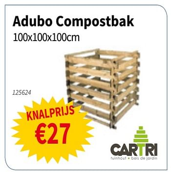Promoties Adubo compostbak - Cartri - Geldig van 14/03/2019 tot 27/03/2019 bij Cevo Market