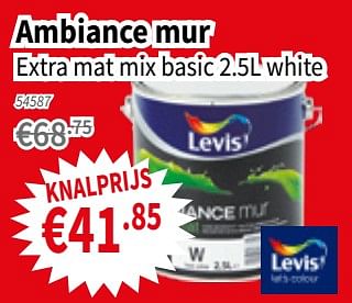 Promoties Ambiance mur extra mat mix basic - Levis - Geldig van 14/03/2019 tot 27/03/2019 bij Cevo Market