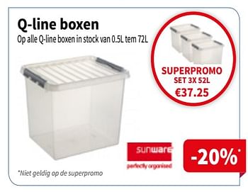 Promoties Q-line boxen - Sunware - Geldig van 14/03/2019 tot 27/03/2019 bij Cevo Market