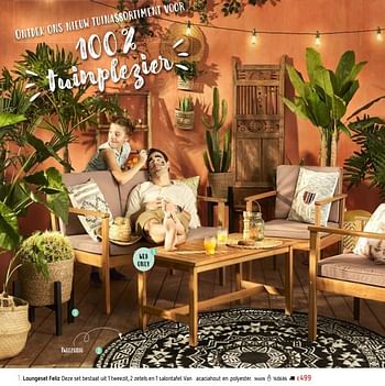 Promoties Loungeset feliz - Huismerk - Dreamland - Geldig van 21/03/2019 tot 22/04/2019 bij Dreamland