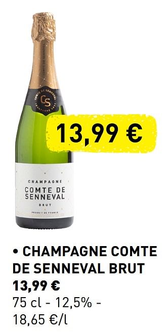 Promoties Champagne comte de senneval brut - Champagne - Geldig van 18/03/2019 tot 20/04/2019 bij Lidl