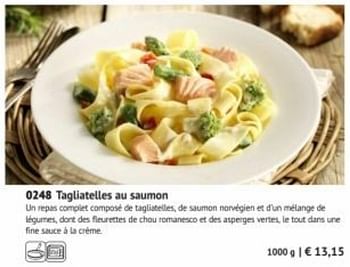 Promotions Tagliatelles au saumon - Produit maison - Bofrost - Valide de 01/03/2019 à 29/09/2019 chez Bofrost