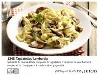 Promotions Tagliatelles lombardia - Produit maison - Bofrost - Valide de 01/03/2019 à 29/09/2019 chez Bofrost