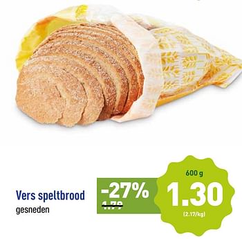 Promoties Vers speltbrood - Huismerk - Aldi - Geldig van 18/03/2019 tot 23/03/2019 bij Aldi
