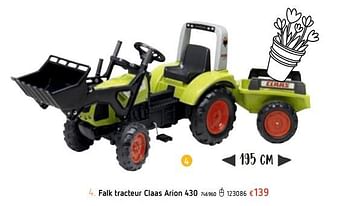 Promotions Falk tracteur claas arion 430 - Falk - Valide de 21/03/2019 à 22/04/2019 chez Dreamland