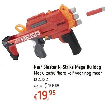Promoties Nerf blaster n-strike mega bulldog - Nerf - Geldig van 21/03/2019 tot 22/04/2019 bij Dreamland