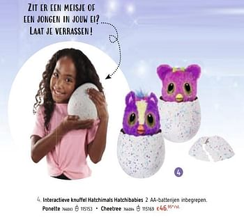 Promoties Interactieve knuffel hatchimals hatchibabies ponette - Hatchimals - Geldig van 21/03/2019 tot 22/04/2019 bij Dreamland