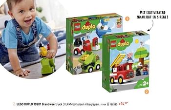 Promoties Lego duplo 10901 brandweertruck - Lego - Geldig van 21/03/2019 tot 22/04/2019 bij Dreamland