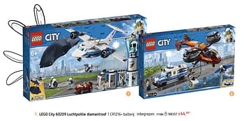 Promoties Lego city 60209 luchtpolitie diamantroof - Lego - Geldig van 21/03/2019 tot 22/04/2019 bij Dreamland