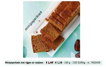 Promoties Minipeperkoek met vijgen en rozijnen - Huismerk - Lidl - Geldig van 25/03/2019 tot 30/03/2019 bij Lidl