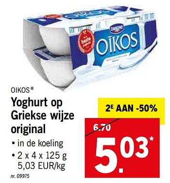 Promoties Yoghurt op griekse wijze original - Danone - Geldig van 25/03/2019 tot 30/03/2019 bij Lidl