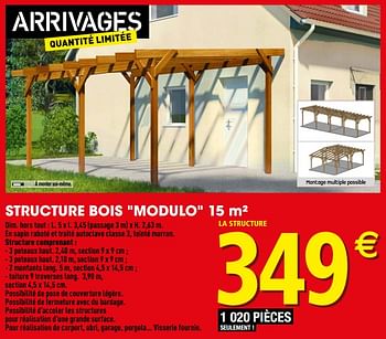 Promotions Structure bois modulo - Produit Maison - Brico Depot - Valide de 08/03/2019 à 28/03/2019 chez Brico Depot