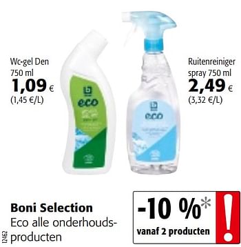 Promoties Boni selection eco alle onderhoudsproducten - Boni - Geldig van 13/03/2019 tot 26/03/2019 bij Colruyt