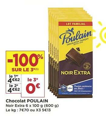 Chocolat noir - Poulain - 600 g