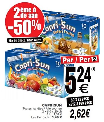 Promoties Caprisun - Capri-Sun - Geldig van 19/03/2019 tot 25/03/2019 bij Cora