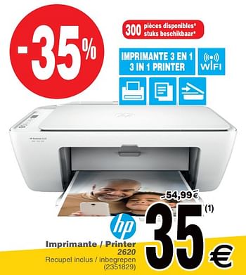Promotions Hp imprimante - printer 2620 - HP - Valide de 19/03/2019 à 01/04/2019 chez Cora