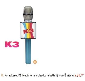 moeilijk Tweede leerjaar Expertise K3 Karaokeset k3 - Promotie bij Dreamland
