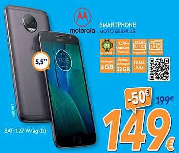 Promoties Motorola smartphone moto g5s plus - Motorola - Geldig van 25/03/2019 tot 24/04/2019 bij Krefel