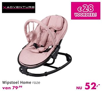 Promoties Wipstoel home roze - Xadventure - Geldig van 17/03/2019 tot 23/03/2019 bij Baby & Tiener Megastore