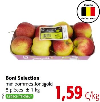Promoties Boni selection minipommes jonagold - Boni - Geldig van 13/03/2019 tot 26/03/2019 bij Colruyt
