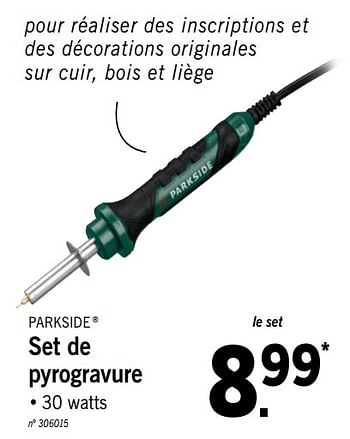 Promo Set de pyrogravure chez Lidl