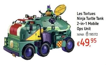 Promoties Les tortues ninja turtle tank 2-in-1 mobile ops unit - Nickelodeon - Geldig van 21/03/2019 tot 22/04/2019 bij Dreamland
