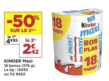 Promotions Kinder maxi - Kinder - Valide de 19/03/2019 à 31/03/2019 chez Super Casino