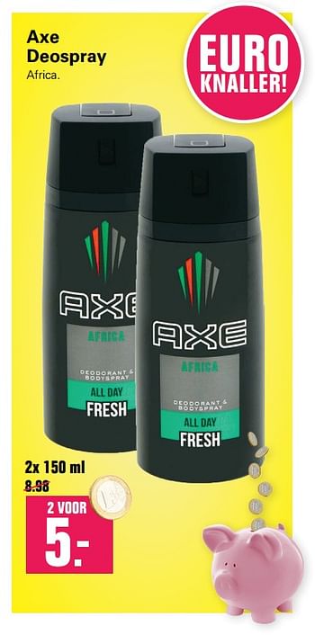 Promoties Axe deospray - Axe - Geldig van 18/03/2019 tot 30/03/2019 bij De Online Drogist