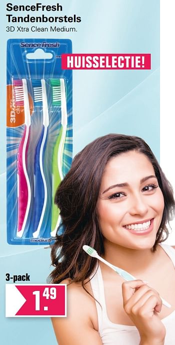 Promoties Sencefresh tandenborstels - Sencefresh - Geldig van 18/03/2019 tot 30/03/2019 bij De Online Drogist