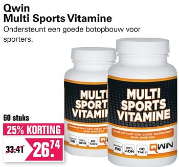 Promoties Qwin multi sports vitamine - Geldig van 18/03/2019 tot 30/03/2019 bij De Online Drogist