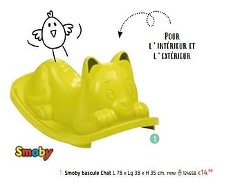 Promotion Dreamland Smoby Bascule Chat Smoby Jouets Valide Jusqua 4 Promobutler