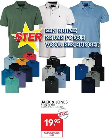 Promoties Herenpolo basic - Jack & Jones - Geldig van 27/03/2019 tot 09/04/2019 bij Makro