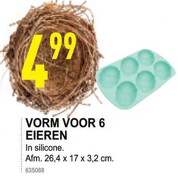 Promoties Vorm voor 6 eieren - Huismerk - Trafic  - Geldig van 20/03/2019 tot 24/03/2019 bij Trafic
