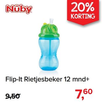 Promoties Flip-it rietjesbeker 12 mnd+ - Nuby - Geldig van 19/03/2019 tot 13/04/2019 bij Baby-Dump