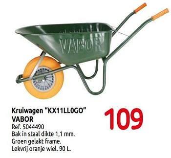 Promoties Kruiwagen kx11ll0go - Vabor - Geldig van 01/04/2019 tot 30/06/2019 bij Brico