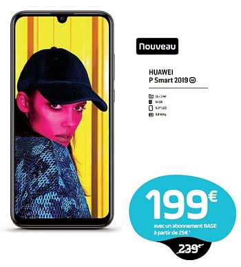 Promotions Huawei p smart 2019 - Huawei - Valide de 18/03/2019 à 02/04/2019 chez Base