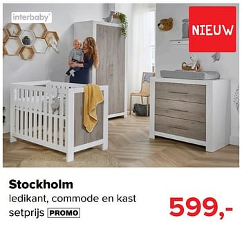 Fervent Verwachting Brochure Interbaby Stockholm ledikant, commode en kast - Promotie bij Baby-Dump
