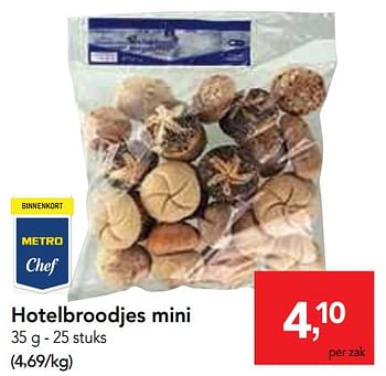 Promoties Hotelbroodjes mini - Huismerk - Makro - Geldig van 27/03/2019 tot 09/04/2019 bij Makro
