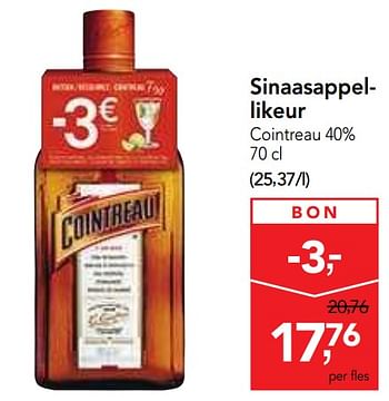 Promotions Sinaasappellikeur cointreau - Cointreau - Valide de 27/03/2019 à 09/04/2019 chez Makro