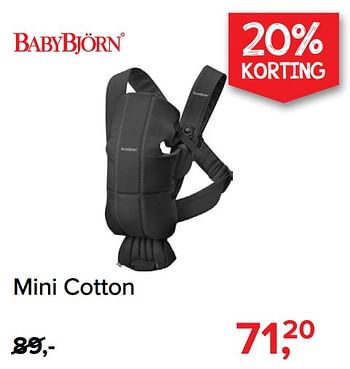 Promoties Mini cotton - BabyBjorn - Geldig van 19/03/2019 tot 13/04/2019 bij Baby-Dump