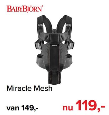 Promoties Miracle mesh - BabyBjorn - Geldig van 19/03/2019 tot 13/04/2019 bij Baby-Dump