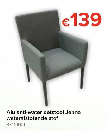 Promoties Alu anti-water eetstoel jenna - Huismerk - Euroshop - Geldig van 29/03/2019 tot 21/04/2019 bij Euro Shop