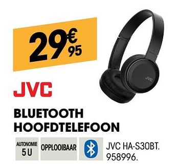 Promoties Jvc bluetooth hoofdtelefoon ha-s30bt - JVC - Geldig van 28/03/2019 tot 11/04/2019 bij Electro Depot
