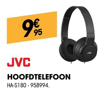 Promoties Jvc hoofdtelefoon ha-s180 - JVC - Geldig van 28/03/2019 tot 11/04/2019 bij Electro Depot