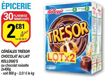 KELLOGG'S TRÉSOR chocolat au lait